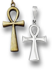 Pendentifs Ankh en argent et or