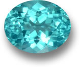Pierre précieuse d'apatite bleu-vert