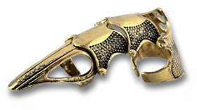 Bague blindée unisexe unisexe en bronze