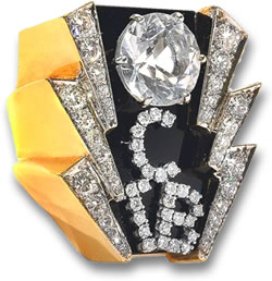 Bague TCB en or et diamants d'Elvis