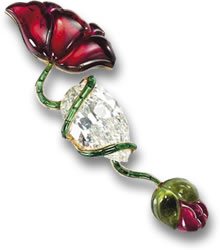 Broche JAR Tourmaline & Diamant