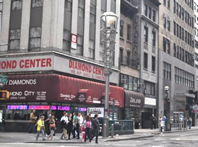 Le quartier des diamantaires de Manhattan, New York