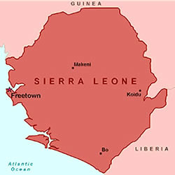 Carte de la Sierra Leone