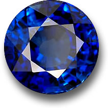 Gemme de saphir bleu du Sri Lanka