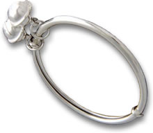 Bracelet de cheville bébé en argent thaïlandais avec cloche