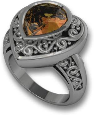 Bague Axinite en Argent