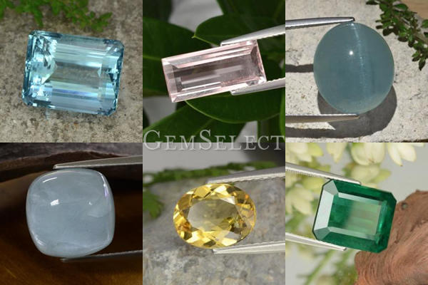 Pierres précieuses de béryl