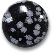 Obsidienne flocon de neige noir et blanc