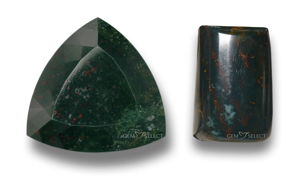 Deux pierres précieuses Bloodstone de GemSelect - Grande image