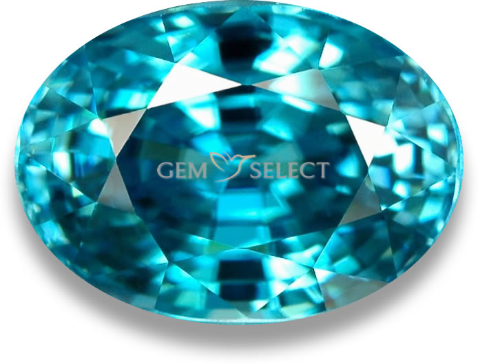 Pierre précieuse en zircon bleu de GemSelect - Grande image