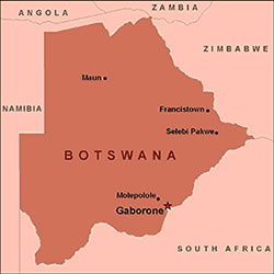 Carte Botswana