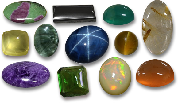 Pierres précieuses cabochons