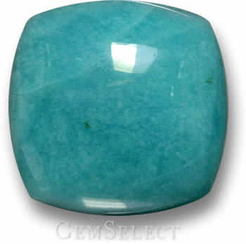 Cabochon d'amazonite en forme de coussin