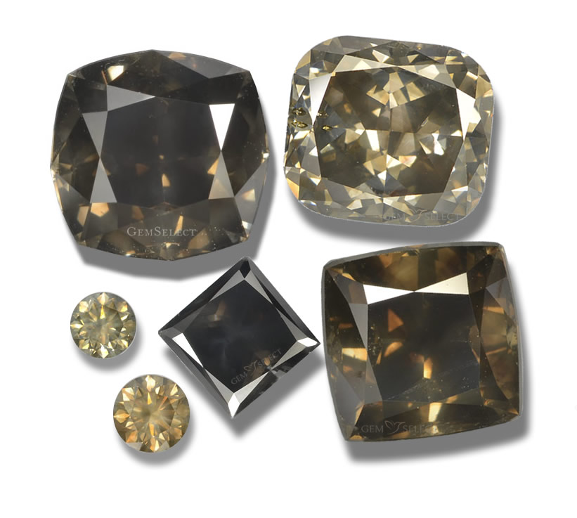 Une collection de pierres précieuses de diamant de couleur fantaisie de GemSelect - Grande image
