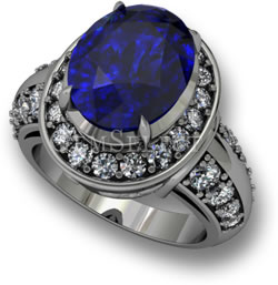 Bague de fiançailles en tanzanite GemSelect