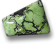 Cabochon turquoise verte