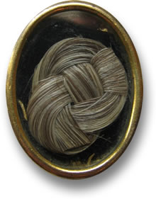 Pendentif bijoux de deuil Jet Hair