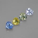 Voir plus de saphirs multicolores en forme de cœur Multicolor heart shaped sapphires