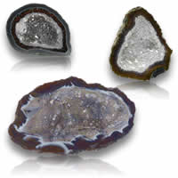 Cliquez pour voir les géodes d'agate multicolores multicolor agate geode