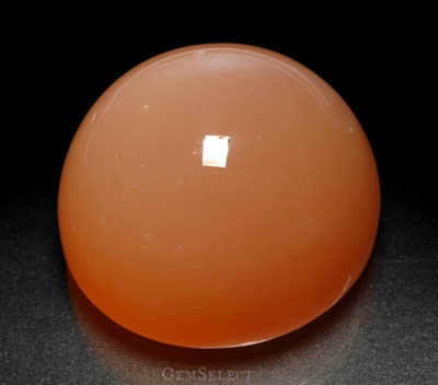 Cabochon de pierre de lune orange