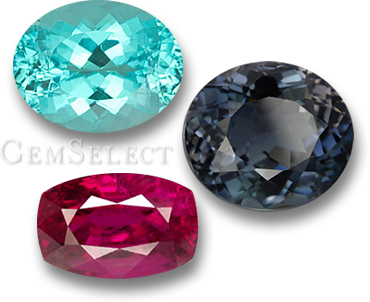 Paraïba, indicolite et tourmaline rubellite