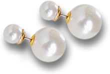 Boucles d'oreilles doubles perle