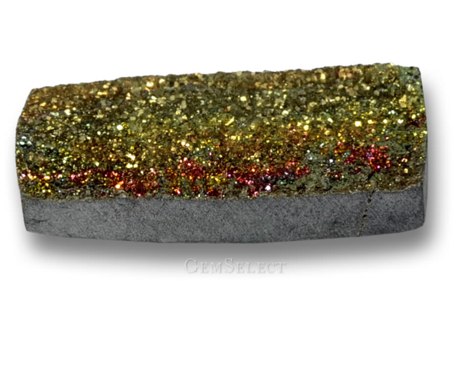 Grande image de la pierre gemme de pyrite arc-en-ciel