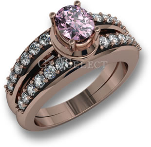 Bague Spinelle Rose Or Rose
