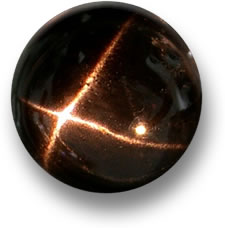 Cabochon étoile diopide