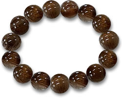 Bracelet en perles de quartz rutile