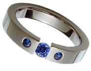 Bague Saphir et Titane