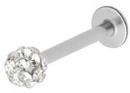 Bijoux en acier inoxydable avec zircon blanc