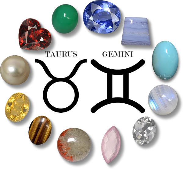 Pierres précieuses Taureau et Gémeaux de GemSelect - Grande image