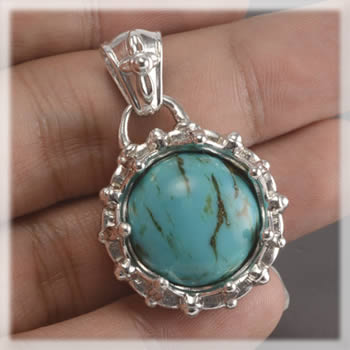 Pendentif Turquoise Argent
