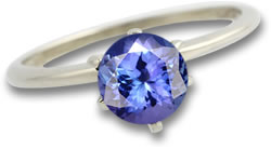 Bague Or Blanc et Tanzanite