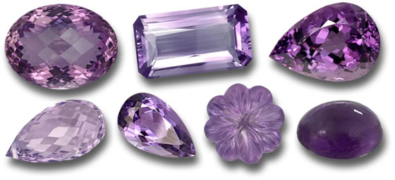 Collection de pierres précieuses d'améthyste GemSelect