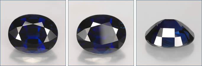 Saphir de Madagascar bleu profond