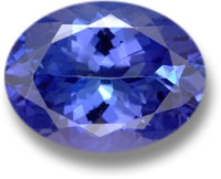 Gemme de tanzanite chauffée