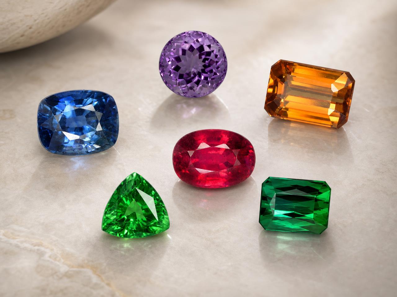 Pierres précieuses naturelles non montées, adaptées aux pierres centrales de 1 à 2 carats