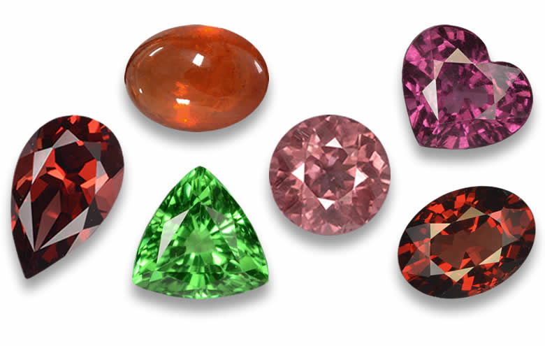 1 Carat Garnet Gemstones: Natural Red, Green, Orange, Yellow, Wholesale 1 Carat Garnet
