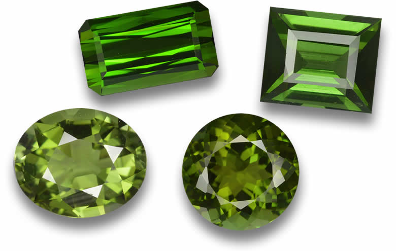 1 Carat Green Tourmaline: Oval, Round, Emerald Cut Tourmalines, Wholesale 1 ct Green Tourmaline