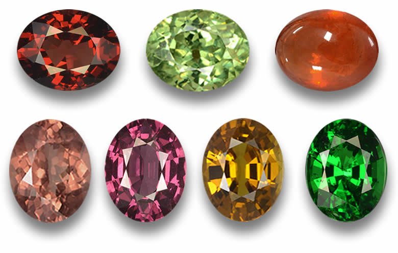 1 Carat Oval Garnet: Red, Green, Purple, Orange Garnet Stones, Wholesale 1 ct Oval Garnet