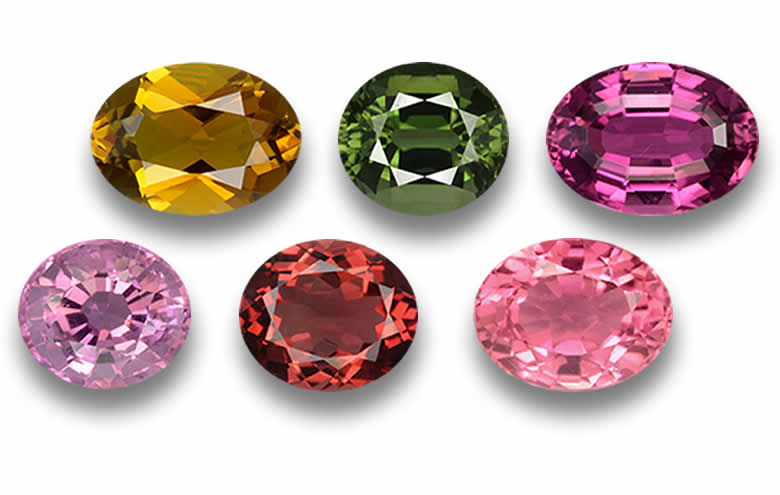 1 Carat Oval Tourmaline: Pink, Green, Blue, Bi-Color, Paraiba Gems, Wholesale 1 ct Oval Tourmaline