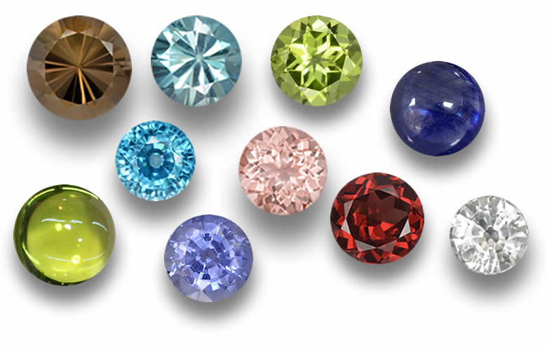 2 Carat Round Gemstones: Natural Sapphire, Ruby, Garnet, Spinel, Diamond, Tourmaline and More