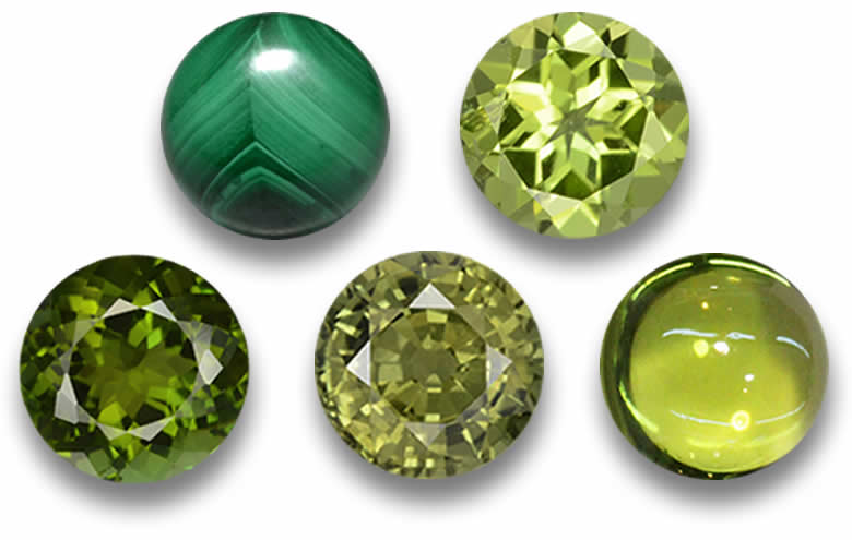 3 mm Round Green Gemstones – Faceted, Cabochon 3mm Gems, Wholesale 3 mm Round Green Gems