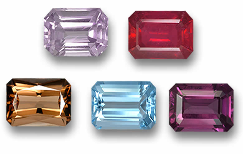 6x4 mm Emerald Cut Gemstones: Sapphires, Rubies, Aquamarines, Diamonds, Tourmaline, Garnet, Morganites