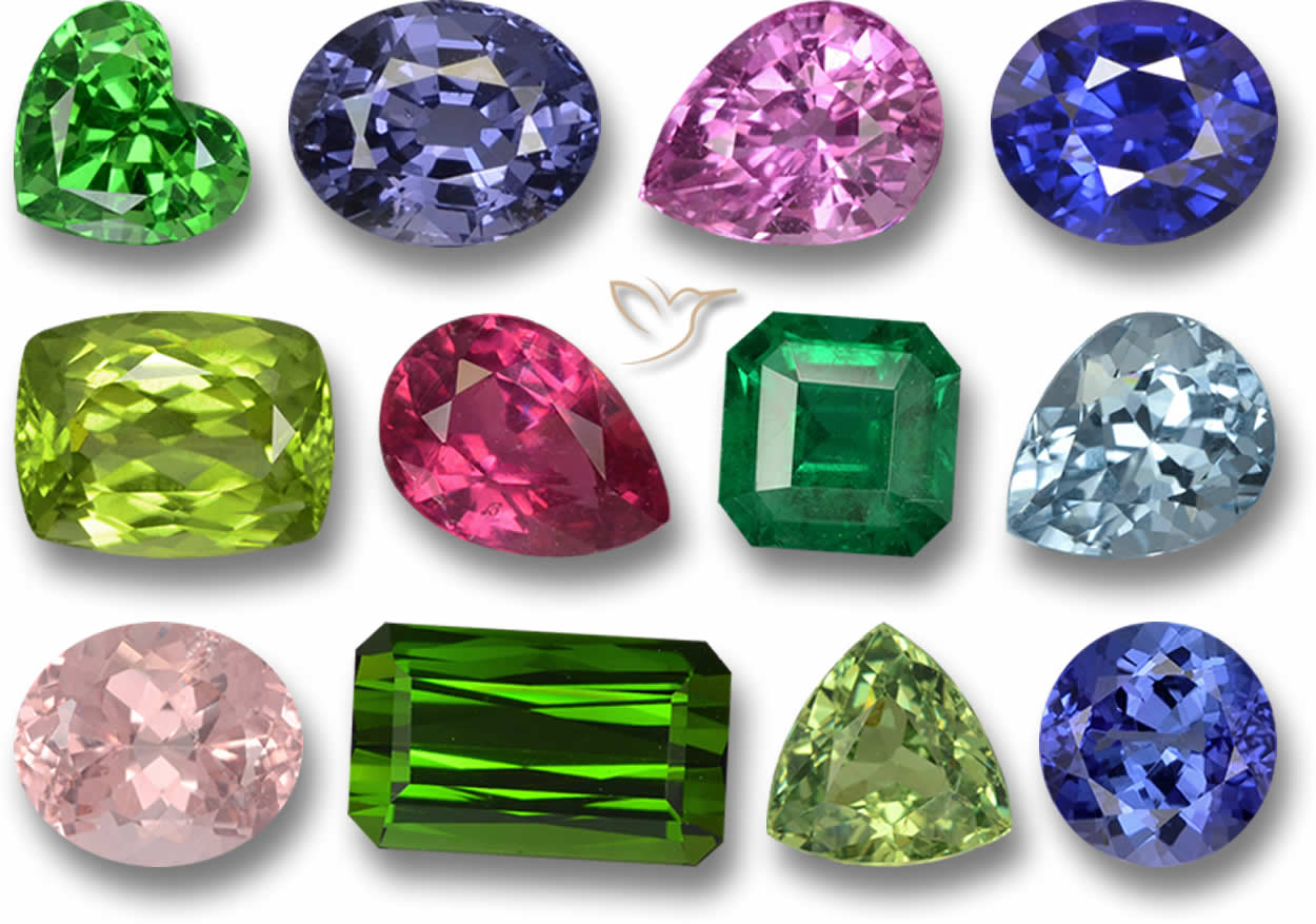 Assortiment de pierres précieuses de qualité AAA pour la création de bijoux sur mesure.