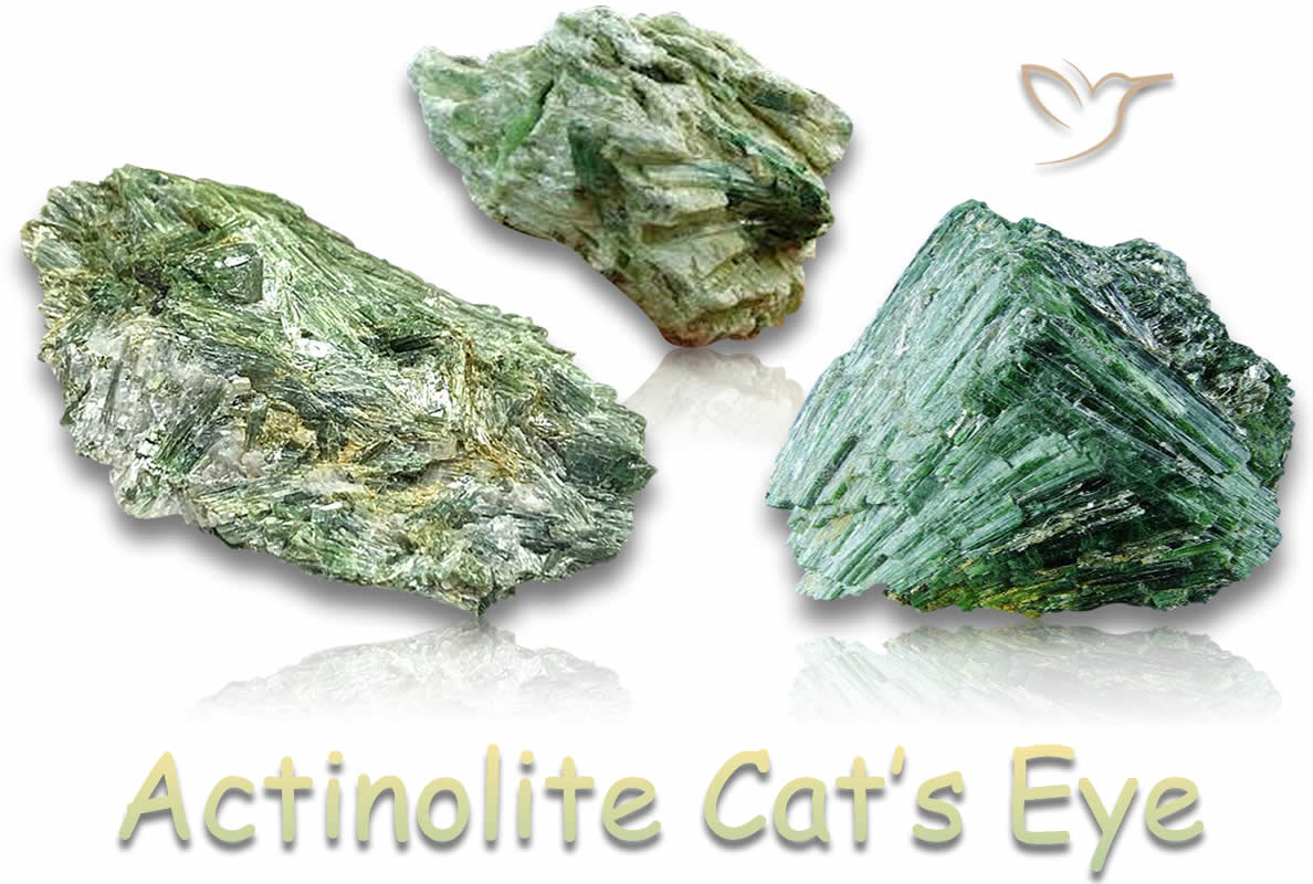 Rough Actinolite Cat's Eye Gemstones