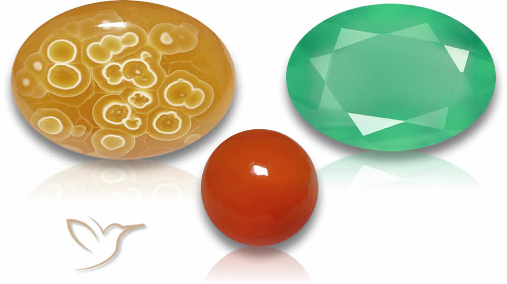 Pierres précieuses d'agate