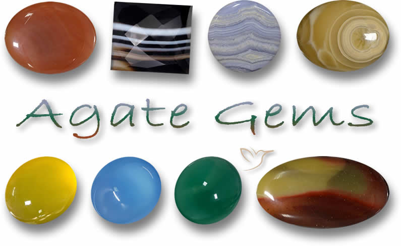 Pierres précieuses d'agate